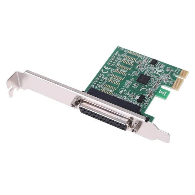 PCI-E Adapter for Parallel Port Printer and Device Connections - x1 PCIe card with DB25 parallel port for legacy printers and industrial equipment