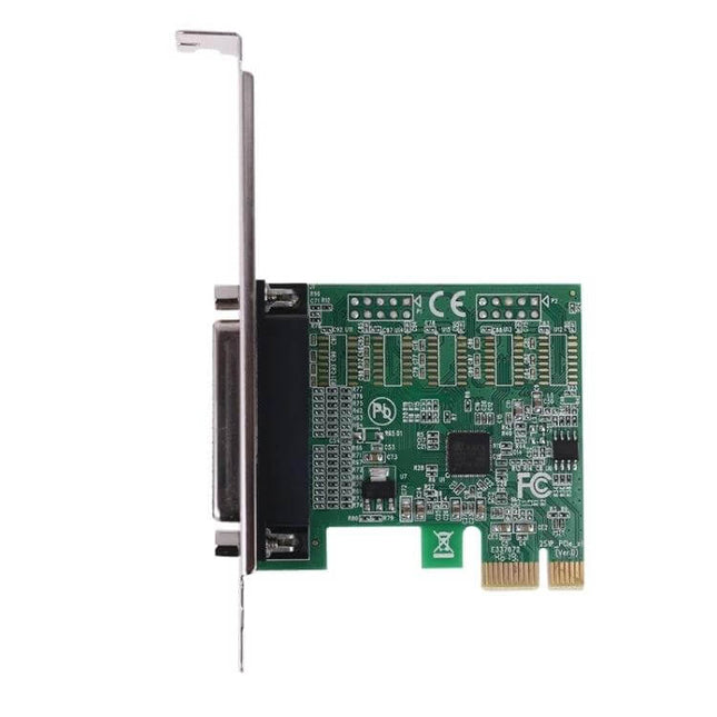 PCI-E Adapter for Parallel Port Printer and Device Connections - single-lane x1 PCIe card with DB25 parallel port for legacy printers and equipment