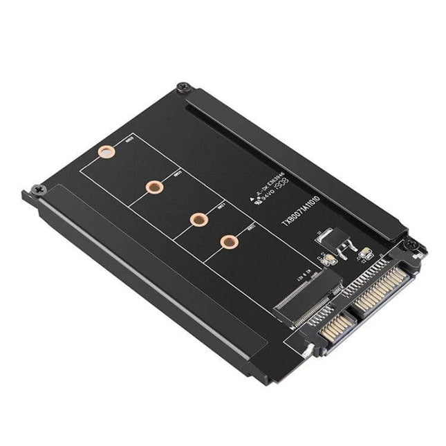 Adapter for Converting M.2 SSDs to SATA for Storage Expansion - black M.2 to SATA adapter supporting 2242/2260 sizes