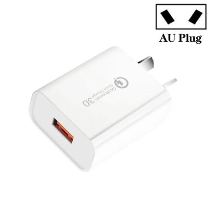 Reliable AU Plug Charger for Daily Mobile Phone Needs - white AU USB wall charger for overnight and quick charging