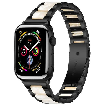 Metal Resin Watch Band For Apple Watch 45mm 44mm 42mm | Syndmart