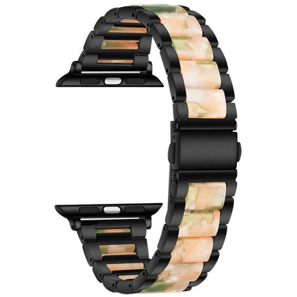 Metal Resin Watch Band For Apple Watch 45mm 44mm 42mm | Syndmart