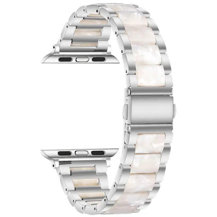 Metal Resin Watch Band For Apple Watch 45mm 44mm 42mm | Syndmart