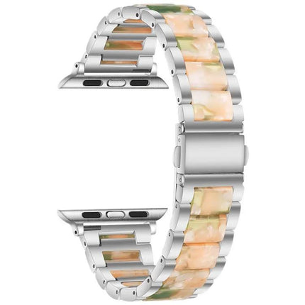 Metal Resin Watch Band For Apple Watch 45mm 44mm 42mm | Syndmart