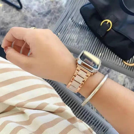 Metal Resin Watch Band For Apple Watch 45mm 44mm 42mm | Syndmart