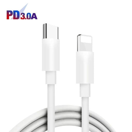 Essential USB Charger and Cable for Everyday Home Use — white USB-C to Lightning cable and charger for reliable daily phone and tablet charging