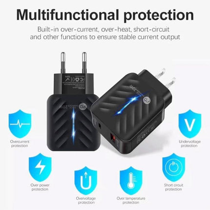 Essential USB Charger and Cable for Everyday Home Use - compact dual-port charger with cable, safety protections and LED indicator