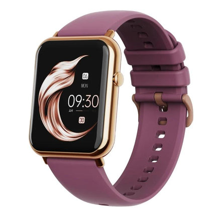 Essential Smartwatch for Daily Wear and Activity Tracking - rose gold case with purple silicone band, 24-hour heart rate and activity monitoring