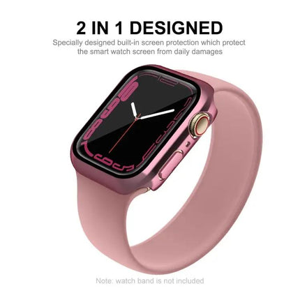 ENKAY 2-in-1 PC Frame 9H Tempered Case For Watch 41/45mm
