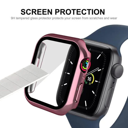 ENKAY 2-in-1 PC Frame 9H Tempered Case For Watch 41/45mm