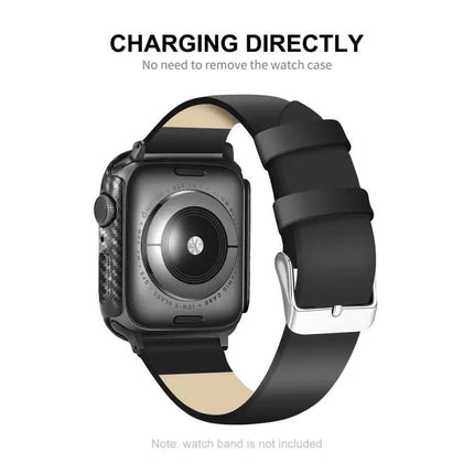 ENKAY Carbon Fiber Case PET Screen For Apple Watch 41/45mm