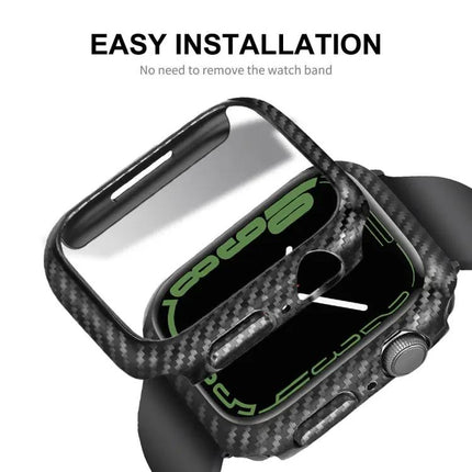 ENKAY Carbon Fiber Case PET Screen For Apple Watch 41/45mm
