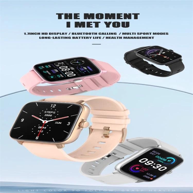 Smart Watch as a Daily Companion for Everyday Situations showing multiple color models with activity tracking, notifications, Bluetooth calling and health monitoring