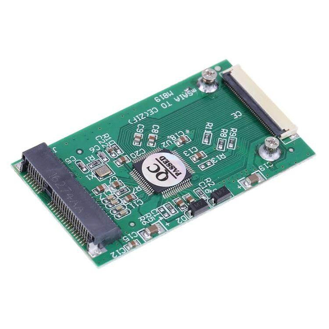 MSATA to 1.8 Inch ZIF SSD Converter Card for Storage Upgrades green PCB with mSATA and ZIF connectors for laptop netbook drive replacement