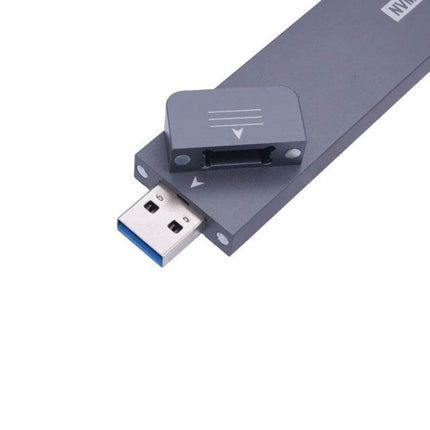 Portable NVMe M.2 SSD Enclosure for Multiple Drive Sizes - compact USB-A NVMe M.2 external enclosure supporting 2230/2242/2260/2280