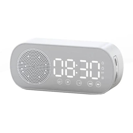 Compact Mirror Alarm Clock With Bluetooth For Travel | Syndmart
