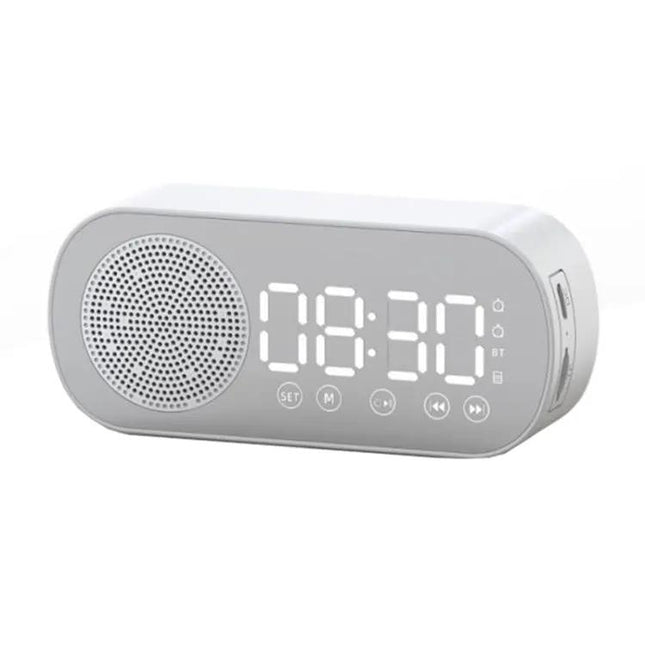 Compact Mirror Alarm Clock With Bluetooth For Travel | Syndmart