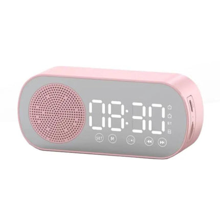 Compact Mirror Alarm Clock With Bluetooth For Travel | Syndmart