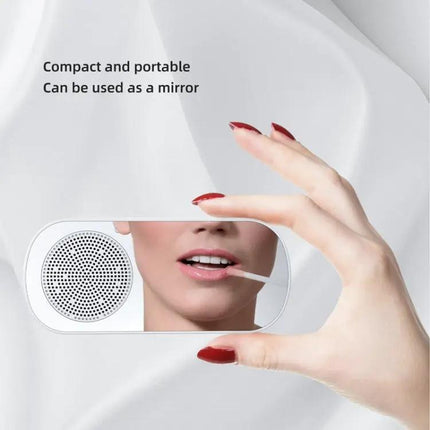 Compact Mirror Alarm Clock With Bluetooth For Travel | Syndmart