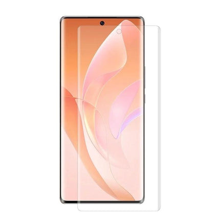 Honor 60 Screen Protector For Everyday Use With 3D Curved Edge showing clear PET film fitted over phone display protecting against scratches and smudges