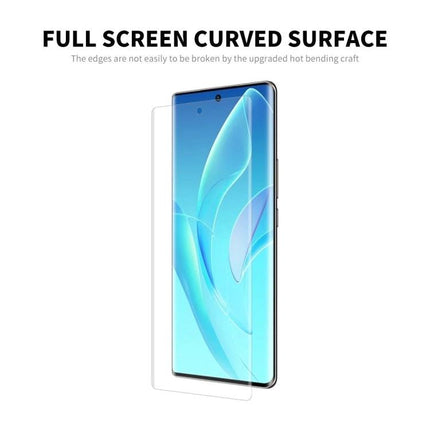 Honor 60 Screen Protector For Everyday Use With 3D Curved Edge showing full edge-to-edge PET coverage and curved fit on phone display