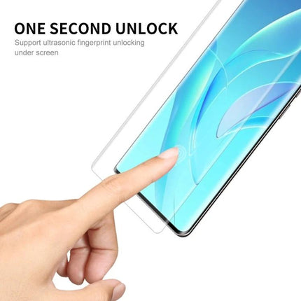 Alt Tag: Honor 60 Screen Protector For Everyday Use With 3D Curved Edge showing ultrasonic fingerprint unlock compatibility and edge-to-edge PET coverage