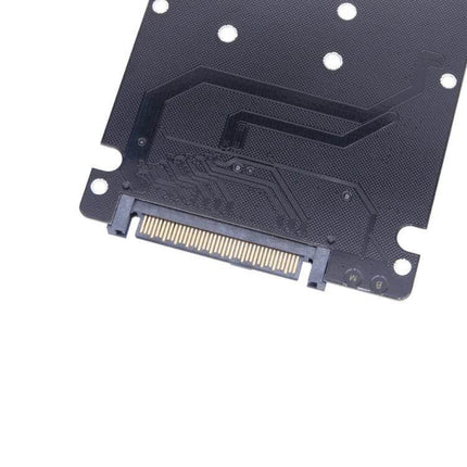 Dual Port M.2 to U.2 SSD Adapter for Computer Storage Expansion showing adapter connector and PCB close-up