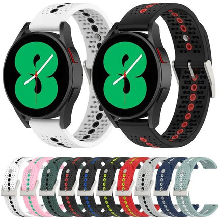 Two-Tone Breathable Silicone Band For Samsung Watch4 40/44mm