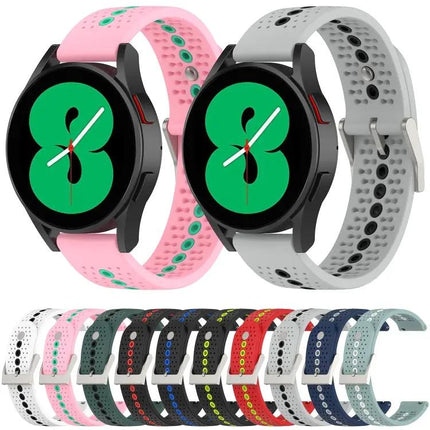 Two Color Silicone Breathable Strap For Samsung Galaxy Watch
