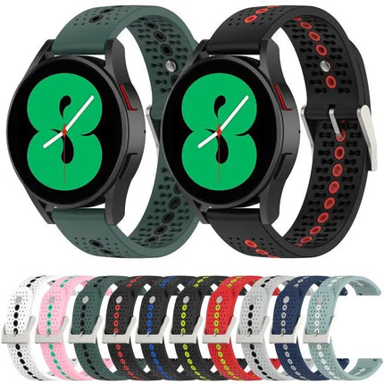 Two-Tone Silicone Breathable Watch Strap For Samsung Galaxy