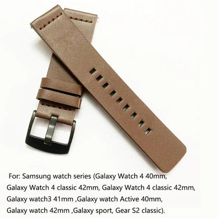 Leather Watch Strap For Samsung Galaxy Watch 40/42/44/46mm