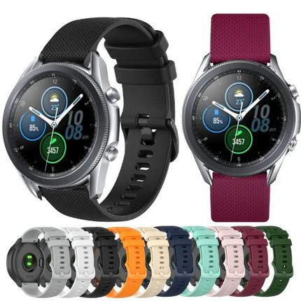20mm Checkered Silicone Strap for Galaxy Watch 41/40/44mm