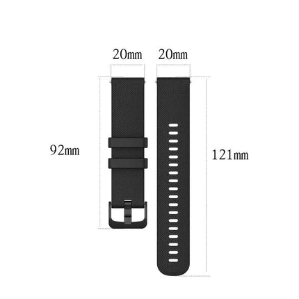 20mm Checkered Silicone Watch Strap For Samsung Galaxy