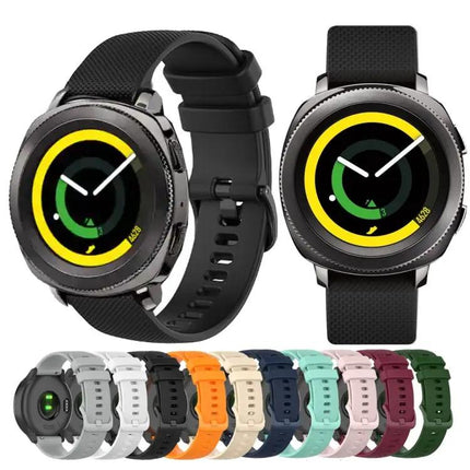 20mm Checkered Silicone Watch Strap For Samsung Gear Sport