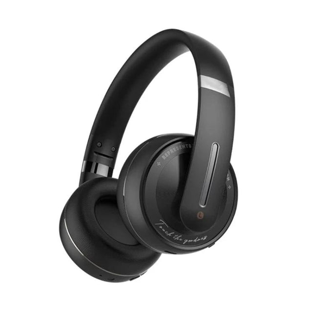 Fingertime Wireless Headset For Daily Music And Calls black over-ear Bluetooth ANC headset foldable comfort mic 100%