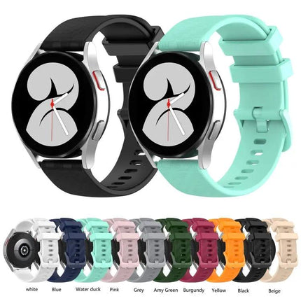 20mm Carbon Fiber Silicone Strap For Galaxy Watch 41/44mm