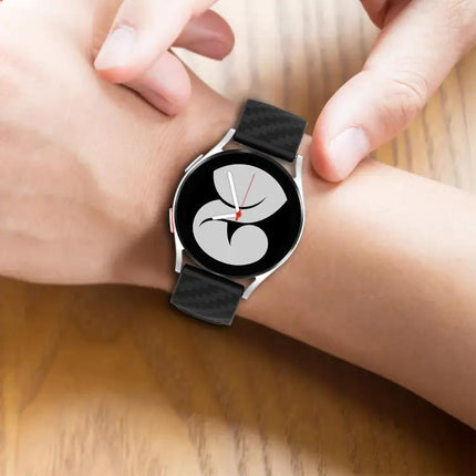 20mm Carbon Fiber Silicone Strap For Galaxy Watch 41/44mm