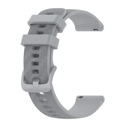 20mm Carbon Fiber Stripe Silicone Watch Band for Samsung