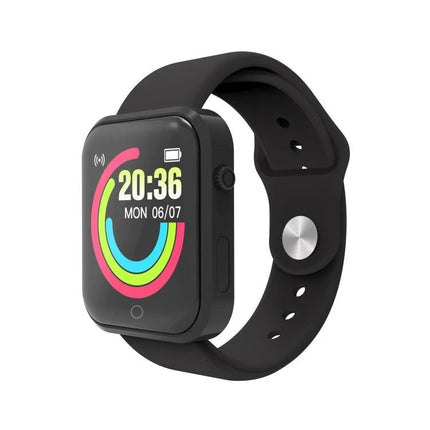 Daily Smart Watch for Everyday Activities and Timekeeping - black smartwatch showing time, activity rings, heart rate and notification-ready design