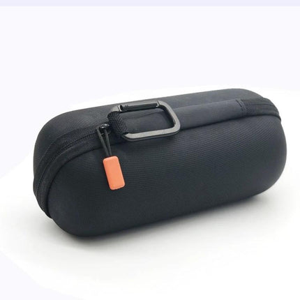 JBL Portable Speaker Carry Case For Travel And Daily Commute compact black EVA carbon fiber shell with zipper and clip
