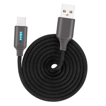 Essential Cable for Everyday Device Charging at Home — braided USB-C charging cable with LED charge indicator, durable for phones, tablets, laptops