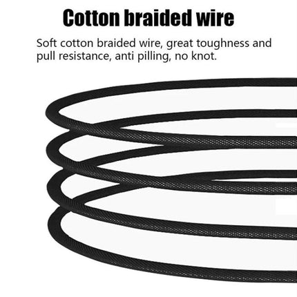Essential Cable for Everyday Device Charging at Home - black cotton braided USB-C charging cable with anti-pull, tangle-resistant design and charging indicator