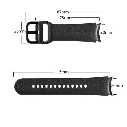 Silicone Leather Watch Band Galaxy Watch 40/42/44/46mm