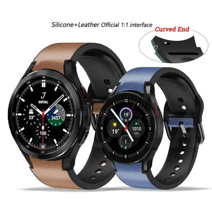 Silicone Leather Watch Band Galaxy Watch 40/42/44/46mm