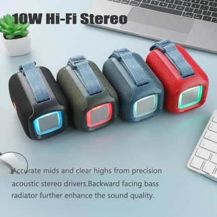 TG Portable Waterproof Bluetooth Speaker For Home And Picnic compact cylindrical waterproof mesh speaker in four colors with strap