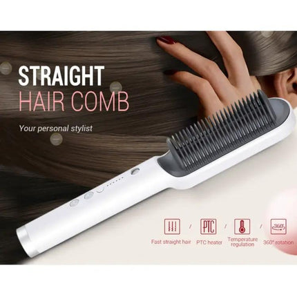 K-SKIN Hair Straightening Brush for Smooth, Frizz-Free Hair