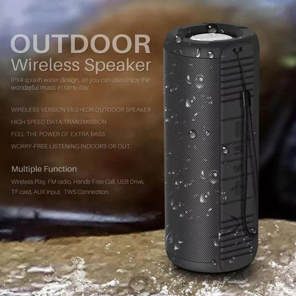 NewRixing Compact Bluetooth Speaker For Calls And Music waterproof portable speaker with wrist strap for desk and outdoor use