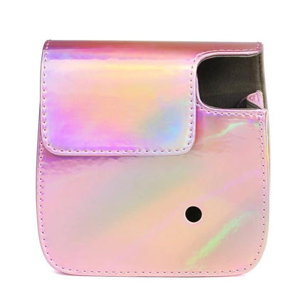Aurora Oil Paint Protective Case for Fujifilm Instax Mini Cameras - iridescent pink removable cover case for Instax Mini 8/8+/8s/9