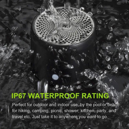 Compact Portable Bluetooth Speaker For Travel And Home Use stainless steel etched waterproof IP67 small 3W neodymium