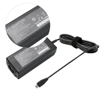 USB-C 45W Laptop Power Adapter for ThinkPad and Lenovo Devices - compact black USB-C charger with coiled cable
